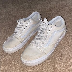 White Old Skool Vans